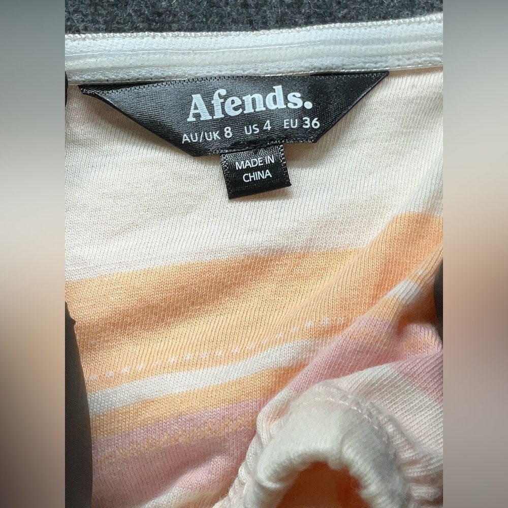 Afends retro inspired Striped Strapless Romper US size 4 - Picture 5 of 6